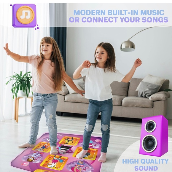 QUOKKA Dance Mat for Kids👦🏻👧🏻Built-in AUX/Bluetooth Music - Picture 6 of 8